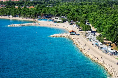 Amadria Park Camping Šibenik  - Strand am Campingplatz aus der Vogelperspektive