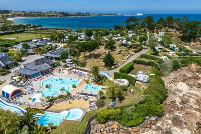 Camping Ar Kleguer  - Campingplatz am Meer aus der Vogelperspektive