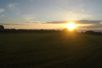 Augustenhof Strand Camping - Sonnenuntergang über dem Campingplatz