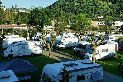 Bären-Camp  -  Stellplatz vom Campingplatz auf grüner Wiese an der Mosel