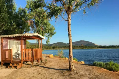 Camping Village Laguna Blu  - Mobilheim mit Veranda und Meerblick