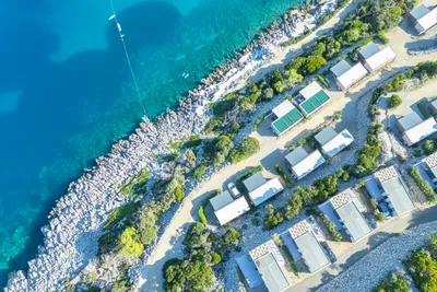 Camping Village Poljana  - Campingplatz aus der Vogelperspektive