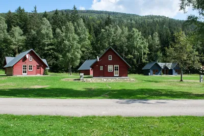 Base Camp Medvědín  Autocamping Špindlerův Mlýn - Mobilheime auf dem Campingplatz