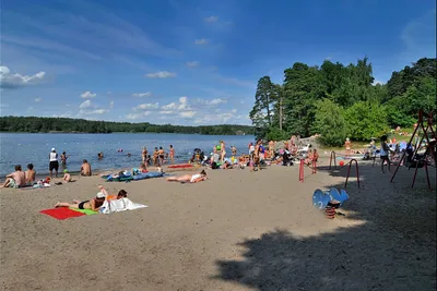 Bredäng Camping Stockholm -mit Blick auf die Stadt