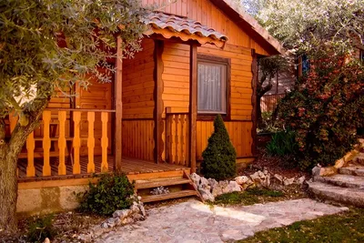 Camping Alquézar - Bungalow auf dem Campingplatz