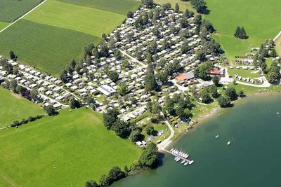 Camping Brugger am Riegsee  -  Campingplatz am See aus der Vogelperspektive