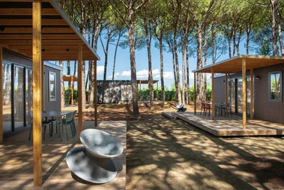 Camping Ca'Savio  Camping Ca' Savio - Mobilheime mit Terrasse auf dem Campingplatz