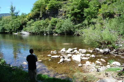 Camping Chon du Tarn  -  Campingplatz mit direktem Zugang zum Fluss im Nationalpark Cevennen