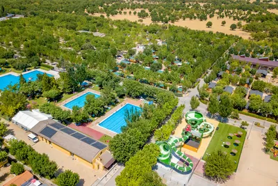 Camping El Escorial - Luftaufnahme des Campingplatzes