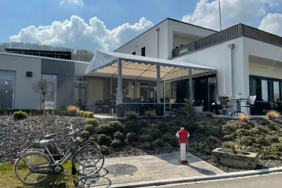 Camping Gritt - Außenansicht der Terrasse