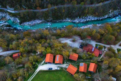 Camping Koren -  Campingplatz aus der Vogelperspektive