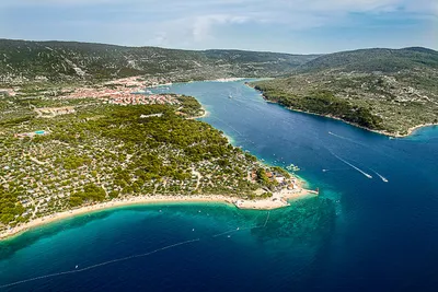 Camping Kovačine - Luftaufnahme des Campingplatzes 