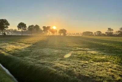Camping Krijger - Sonnenuntergang über der Wiese