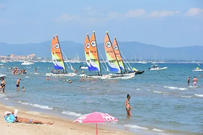 Camping La Bergerie Plage - Blick vom Strand auf das Meer