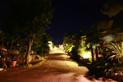Camping La Cà - Blick auf den Campingplatz bei Nacht