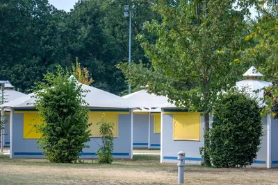 Camping la Dranse - Bungalows auf dem Campingplatz