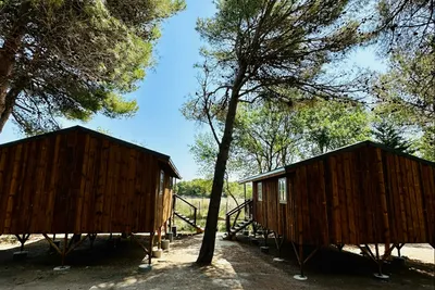 Camping La Grange Neuve - Mobilheime auf dem Campingplatz