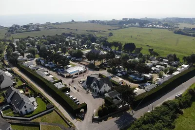 Camping La Pierre Longue  -  Luftaufnahme vom Campingplatz am Atlantik