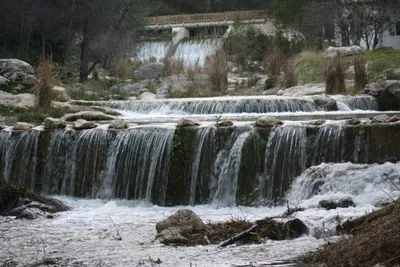 Camping La Puerta - Wasserfall vom Rio Alharabe in der Nähe vom Campingplatz
