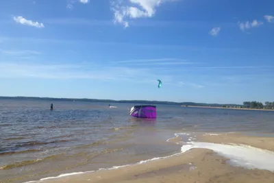 Camping Laouba  - Kitesurfen auf dem Atlantik in der Nähe vom Campingplatz