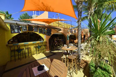 Camping Les Galets -  Restaurant mit Terrasse auf dem Campingplatz