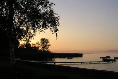 Camping Les Grangettes - Sonnenuntergang am Genfersee
