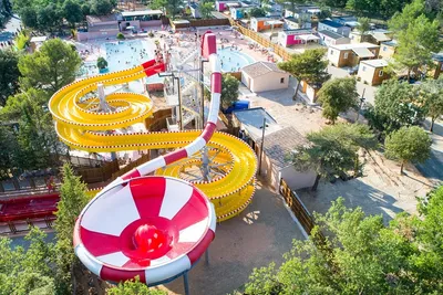 Homair Camping Les Lacs du Verdon -  der Wasserpark neben dem  Mobilheim Bereich auf dem Campingplatz