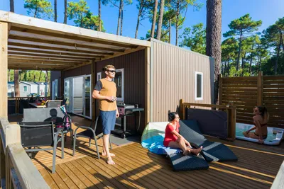 Camping Les Oyats - Mobilheime auf dem Campingplatz
