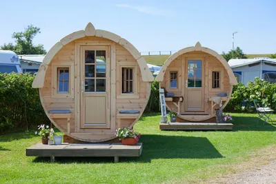 Camping Nordstrand  -  Mobilheime vom Campingplatz im Grünen