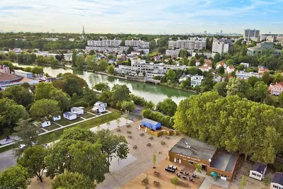 Homair Camping Paris Est - Campingplatz aus der Vogelperspektive