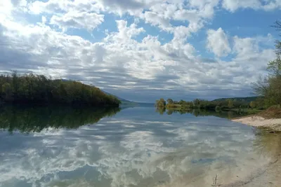Camping Peruća - Aussicht auf das Wasser