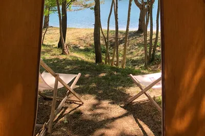 Camping Peruća - Blick aus einem der Zelte