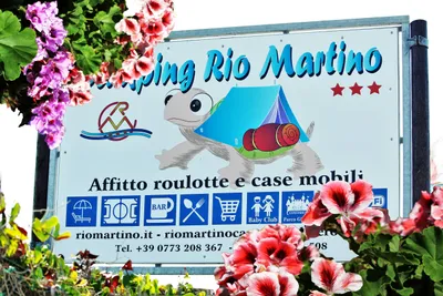 Camping Rio Martino - Eingangsschild des Campingplatzes