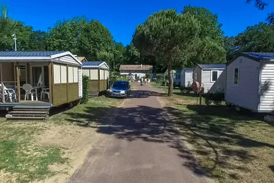 Camping Les Sables de Cordouan  -  Mobilheime auf dem Campingplatz