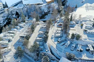 Camping Sölden  - Luftaufnahme des Campingplatzes