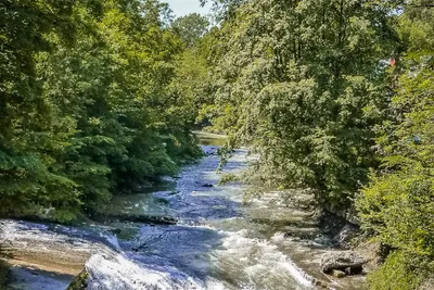 Camping Ustup - Blick auf den Fluss in der Nähe des Campingplatzes