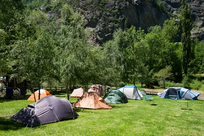Camping Val di Rhêmes  - - Zelte auf dem Campingplatz im Nationalpark Gran Paradiso