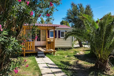 Camping Tuscia Tirrenica  -  Mobilheime im Grünen auf dem Campingplatz