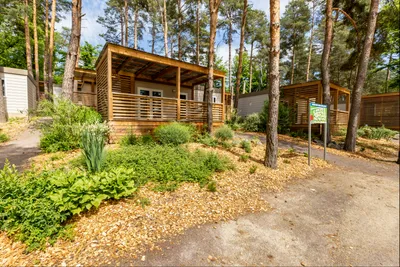 Camping Vranovská pláž  - Mobilheime mit Veranda auf dem Campingplatz