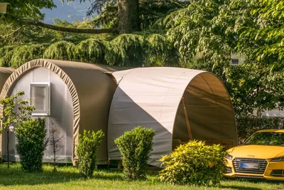 Camping Zoo  -  Mobilheim auf dem Campingplatz