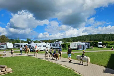 Camping Zur Hasenkammer - Ponyreiten für Kinder auf dem Campingplatz