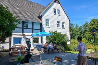 Campingpark Extertal - Restaurant Terrasse auf dem Campingplatz