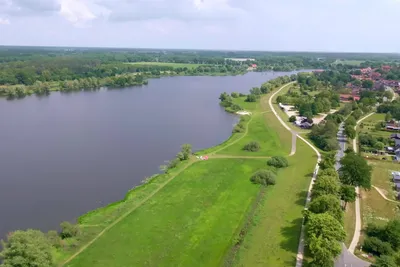 Campingpark Gartow  - Campingplatz am Fluss aus der Vogelperspektive