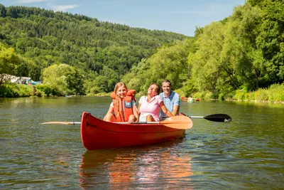 Campingplatz Altschmiede - Wassersportaktivitäten auf dem Fluss am Campingplatz