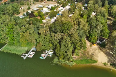 Campingplatz am Großen Mochowsee - Luftbild Lage am See