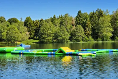 Campingplatz Heisterberger Weiher - Spielanlage im Wasser