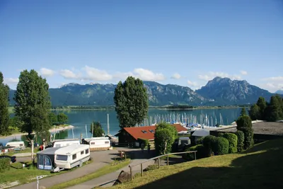 Campingplatz Magdalena - Blick auf den Forggensee