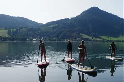 Campingplatz Lido  - Stand Up Paddling auf dem Schliersee am Campingplatz