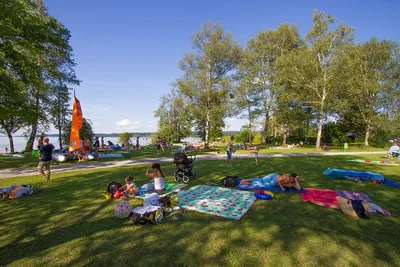 Camping Seeshaupt - Strand auf dem Campingplatz am Starnberger See