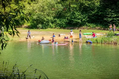 Campingplatz Sippelmühle - Weiher mit Badestelle für Camper